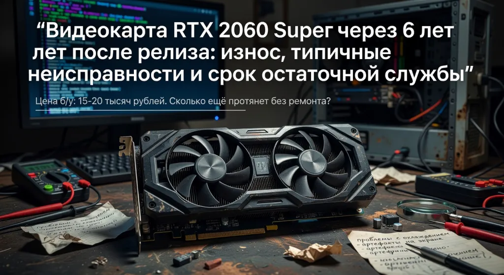 Видеокарта RTX 2060 Super через 6 лет после релиза: износ, типичные неисправности и срок остаточной службы
