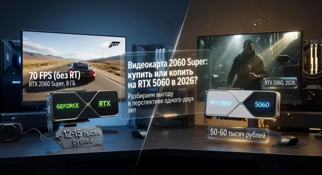 Видеокарта 2060 Super купить или копить на RTX 5060 в 2026: разбираем выгоду в перспективе одного-двух лет